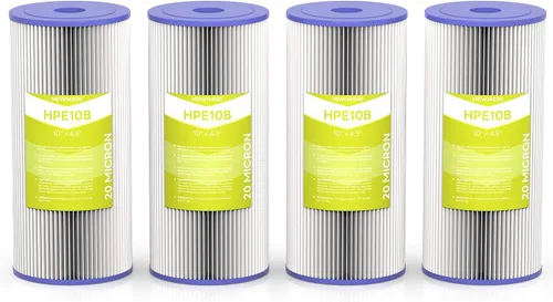 Cartucho de filtro de agua de 20 micrones para toda la casa, filtros de sedimentos plisados para agua de pozo, repuesto para cartuchos FXHSC,