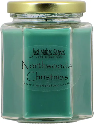 Just Makes Scents - Vela de soja mezclada de Navidad | Pino fresco de bálsamo invernal y arándano picante claro | vertido a mano en los Estados