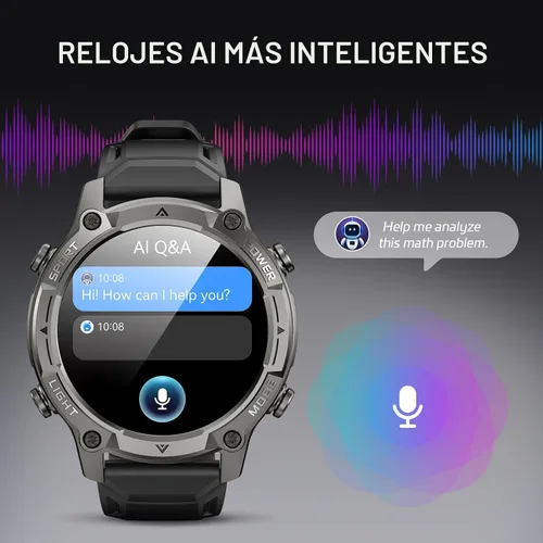 Miniatura 7 de 2026 Smart Watch for Men, Standalone GPS & Offline Maps, 5ATM Waterproof, 1.43" AMOLED, 4GB RAM, 178 Sports Modes, Compass, Heart