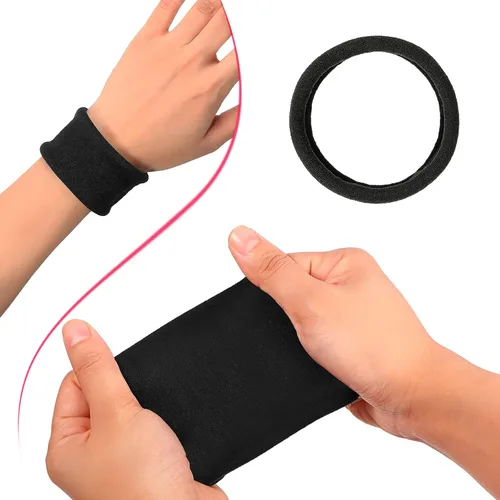 Miniatura 4 de EBOOT 20 piezas de gomas elásticas de algodón grandes para cabello, bandas para cola de caballo, cintas para la cabeza para cabello grueso, pesado
