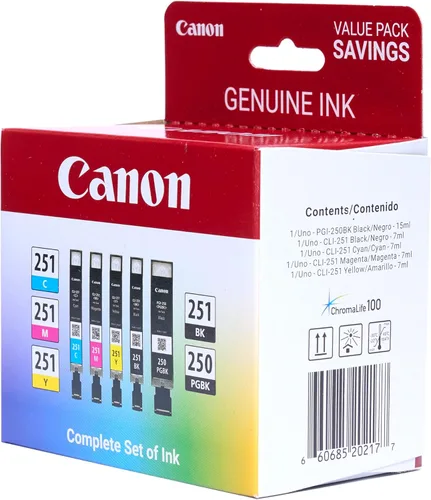 Miniatura 2 de Canon PGI-250/CLI-251 Paquete Amazon de 5 colores, (paquete de 2)