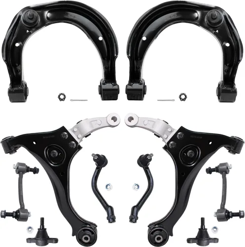 Miniatura 32 de Detroit Axle - Kit de suspensión frontal de 10 piezas para Jeep 2002-2004 Liberty, 2 brazos de control superiores con rótula 2 rótulas inferiores, 4