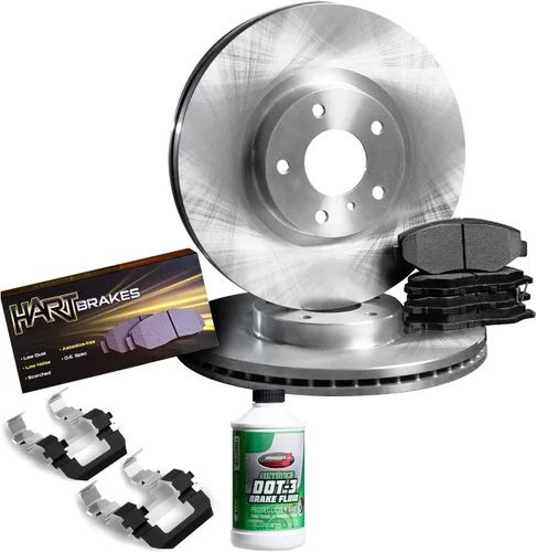 Hart Brakes Kit Frenos y Rotores Delanteros | Pastillas de Freno Delanteros| Rotores y Pastillas de Freno| Pastillas de Freno y Rotores