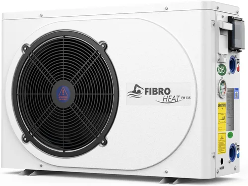 FibroPool FH135 - Bomba de calor eléctrica para piscina de 35,000 BTU - Calentador de piscina sobre el suelo y enterrado de 120 V de hasta 7,500