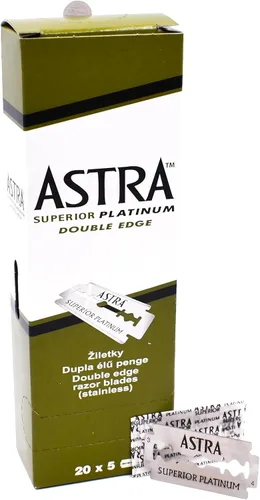Cuchillas de doble filo 100 Astra superior Premium Platinum