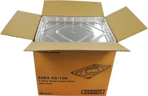 Miniatura 3 de HFA 2063 - Bandeja de papel de aluminio de tamaño medio para hornear, recipientes desechables para hornear (100)