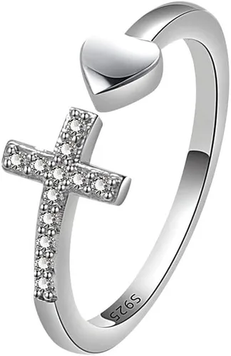Anillo de plata de ley 925, minimalista, ajustable, hecho a mano, para mujeres y niñas