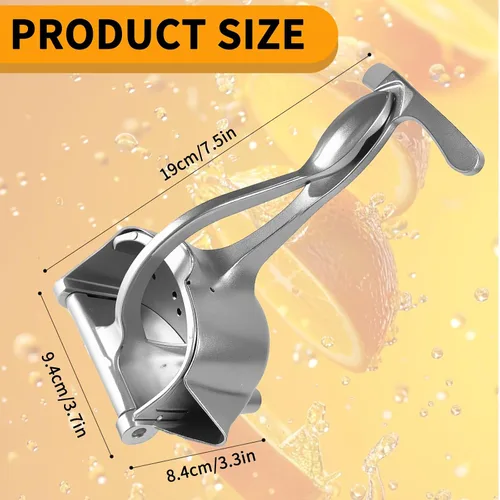 Miniatura 2 de Exprimidor de mano de aluminio, exprimidor de limón, exprimidor de cítricos, herramienta de extracción manual resistente para presionar granadas