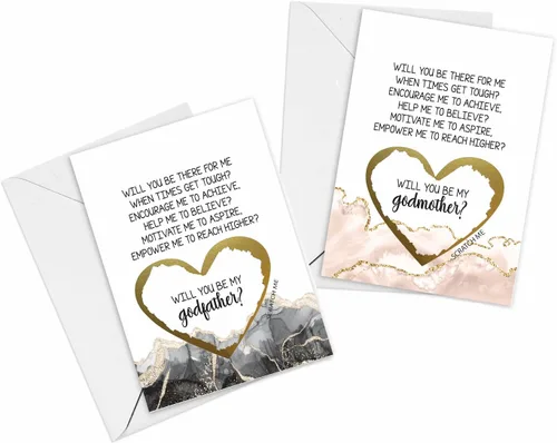 Miniatura 11 de Tarjeta para raspar con texto en inglés «Will You Be My Godmother Godfather Scratch Off», tarjeta para promoción de Tia y Tio a Padrinos de parte