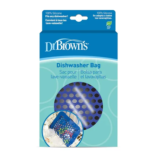 Miniatura 2 de Dr. Brown's Bolsa de silicona 100% para lavavajillas con tamaño ajustable para piezas pequeñas, pezones de biberón, accesorios para sacaleches