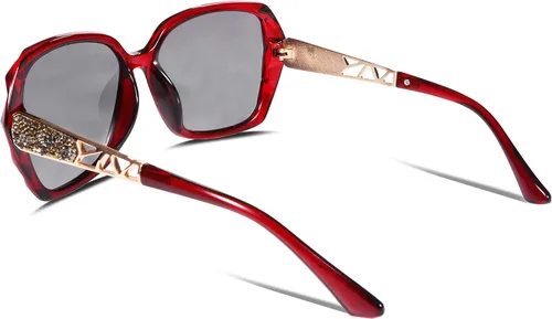 Miniatura 65 de FEISEDY - gafas de sol polarizadas para mujer, marco compuesto brillante B2289