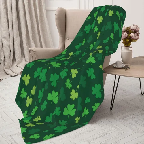 Miniatura 2 de Manta de lujo para el día de San Patricio, mullida, cálida y acogedora para sofá, cama y sala de estar, 40 x 30 pulgadas