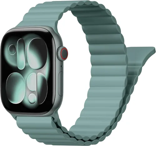 Miniatura 18 de BXUXOHS - Bandas deportivas magnéticas para Apple Watch de 40mm, 38mm, 41mm, 42mm, 44mm, 45mm, 46mm, iWatch para mujeres y hombres, correa