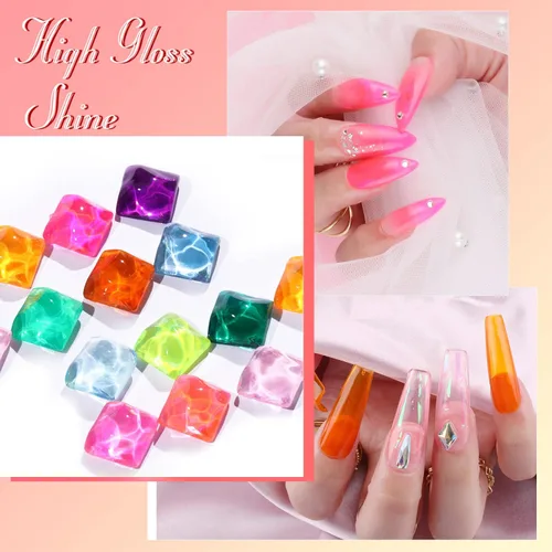 Miniatura 4 de Kit de esmalte de uñas de gel, 12 colores brillantes con purpurina 9D camaleón ojo de gato, juego de esmalte de uñas de gel con base de luz