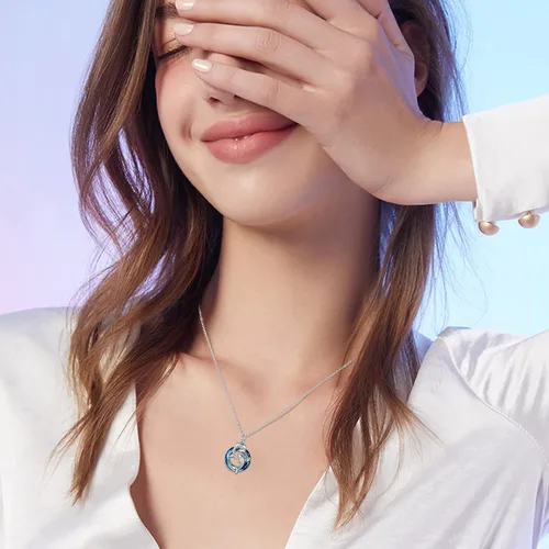 Miniatura 6 de Collar de delfín de plata de ley 925, regalos para el día de la madre para mujeres