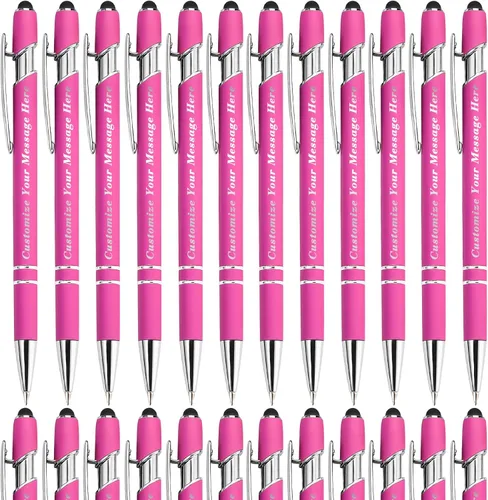Miniatura 33 de Bolígrafos personalizados con lápiz capacitivo, bolígrafos grabados personalizados, impresos con tu logotipo o mensaje para Navidad, graduación
