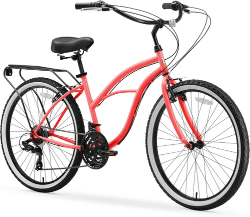 Miniatura 24 de sixthreezero Around The Block - Bicicleta de playa para mujer Azul verde azulado con asiento negro/puños