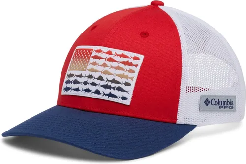 Miniatura 265 de Columbia - Gorra de malla con bandera con árboles unisex para adultos, corona alta