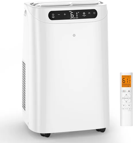 Aire acondicionado portátil de 12000 BTU para refrigeración de habitaciones de hasta 500 pies cuadrados, unidad de CA portátil silenciosa 3 en 1 con