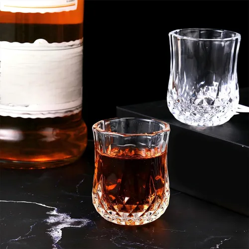 Miniatura 6 de Meanplan Juego de mini vasos de chupito de 1.7 onzas, vasos de degustación, base pesada, taza de chupito transparente, lindas tazas de vino Cordial