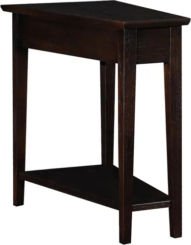 Miniatura 10 de Leick Home 10074-DS Mesa auxiliar tipo cuña para sillón reclinable con estante, arena del desierto Arenas del desierto