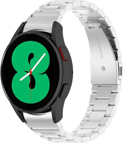 Correa compatible con Samsung Galaxy Watch 4/Galaxy Watch 4 Classic Smartwatch para hombres y mujeres, correas de acero inoxidable de alta calidad