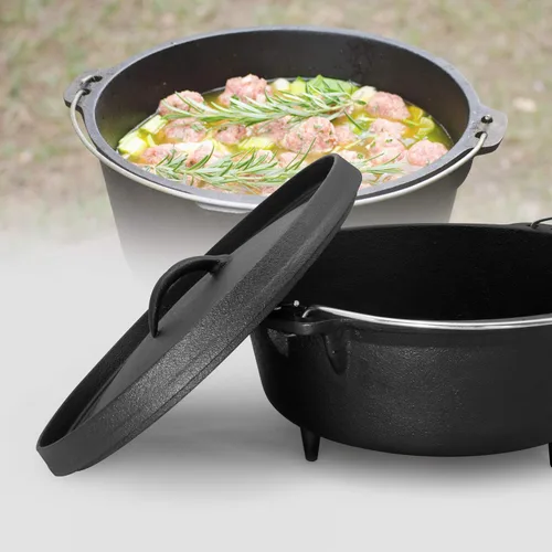 Miniatura 6 de Horno holandés de 6 cuartos de galón con mango y base para patas