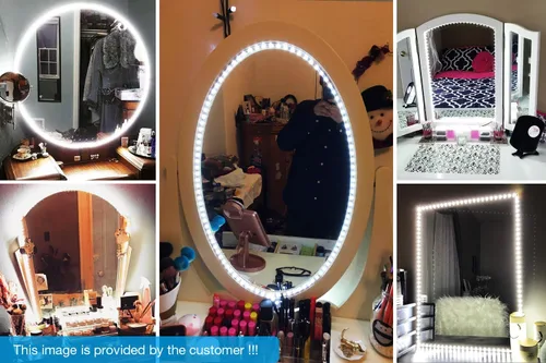 Miniatura 7 de Kit de Luces LED para Espejo de Tocador, 13 pies/4M 240 LEDs Luz de Espejo de Tocador de Maquillaje para Juego de Mesa de Tocador de Maquillaje