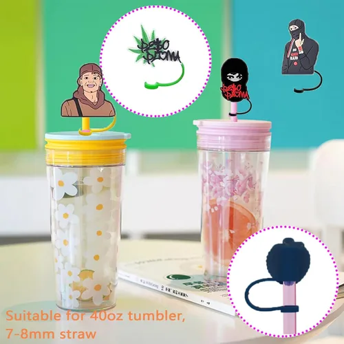 Miniatura 3 de Singer - 13 fundas de silicona con diseño de estrella para vasos – Pajitas reutilizables con bonitas puntas Peso cubierta de paja/13pcs