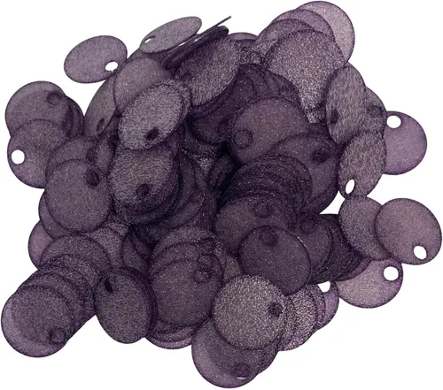 Miniatura 21 de Paillettes de lentejuelas redondas planas de 0.787 in, 285 piezas de 0.78 pulgadas, agujero de 0.78 pulgadas, surtido de lentejuelas acrílicas, 1,76