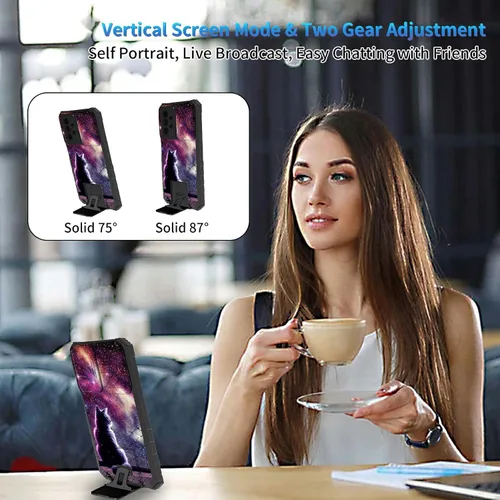 Miniatura 994 de Funda para Samsung Galaxy S22 Ultra 5G, Galaxy S22 Ultra con cubierta de cámara deslizante, funda resistente de doble capa con función atril Black
