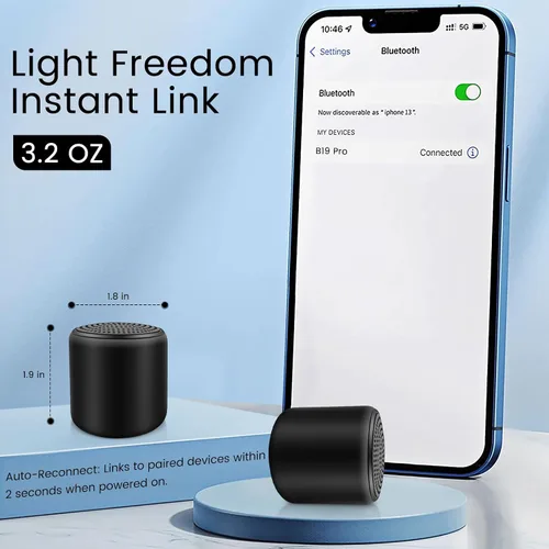 Miniatura 6 de Mini altavoz Bluetooth – Pequeños altavoces Bluetooth portátiles inalámbricos con TWS estéreo, sonido HD de 5 W, Bluetooth 5.3, 8 horas