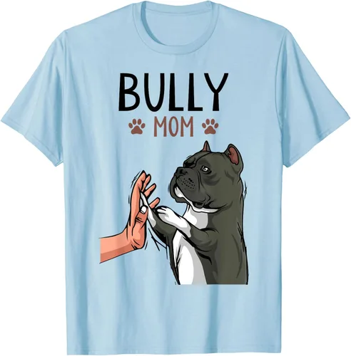 Miniatura 78 de American Bully Mom Cute Dog Mama Camiseta divertida para mujer, Blanco, S