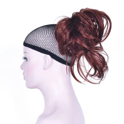 Miniatura 17 de Aimole Peluca sintética con clip de cola de caballo recta extensiones cortas de pelo gris plateado (51)