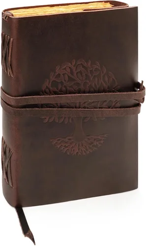 Miniatura 24 de Diario de cuero para mujeres y hombres, 200 páginas, 5 x 7 pulgadas, regalos para mujeres, diario de viaje, cuaderno de mujer, marcador de 7 chakras