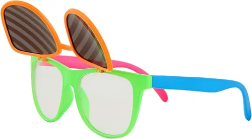 Miniatura 4 de Flip Up Neon Hipster Costume Glasses for Teens and Adults