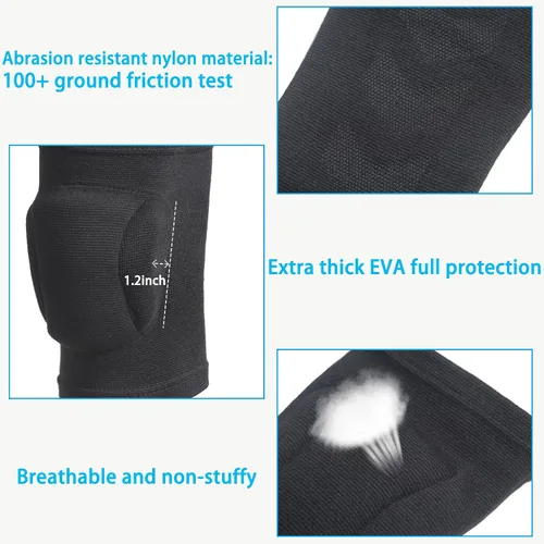 Miniatura 3 de MIVEI Rodilleras de voleibol para mujeres y niñas, alta absorción de golpes, suave EVA rodillera protectora para fútbol, baile, yoga, motociclista
