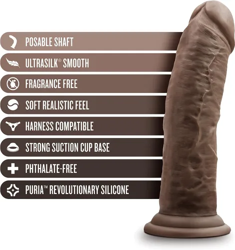 Miniatura 2 de Blush Dr. Skin - Juguetes sexuales para adultos – Dr. Shepherd Consolador de chocolate de silicona de 8 pulgadas – Polla gruesa curada con platino