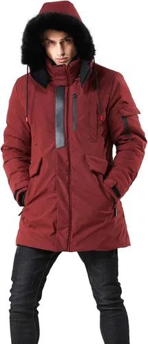 Miniatura 2 de WEEN CHARM - Chaqueta tipo parka para hombre con capucha desmontable y ribete de piel sintética.