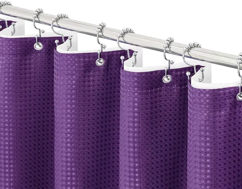 Miniatura 51 de Gibelle Cortina de Ducha Pequeña para Cabina 36 x 72 pulgadas, Cortina de Ducha de Tela Texturizada de Tejido Gofre Medio Estrecho para Baño, Beige