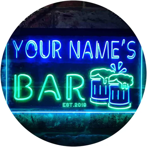 Miniatura 16 de ADVPRO Letrero de neón LED personalizado con texto en inglés «Your Name Est Year» (12 x 8.5 pulgadas) st4s32-w1-tm-b