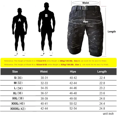 Miniatura 7 de AUTIWITUA Pantalones cortos cargo para hombre