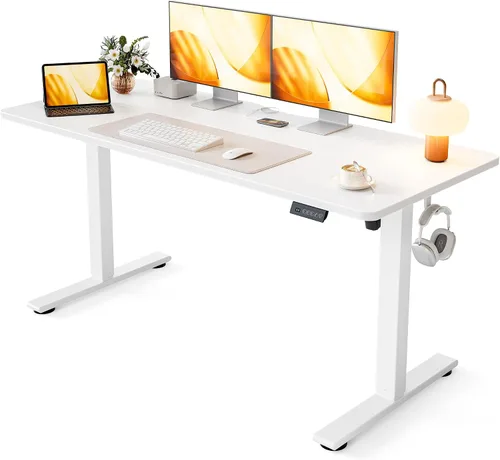 Miniatura 32 de Cubiker Escritorio de Pie de 40 x 24 Pulgadas, Mesa Eléctrica de Oficina en Casa de Altura Ajustable, Escritorio Sit-Stand con Tablero de Empalme