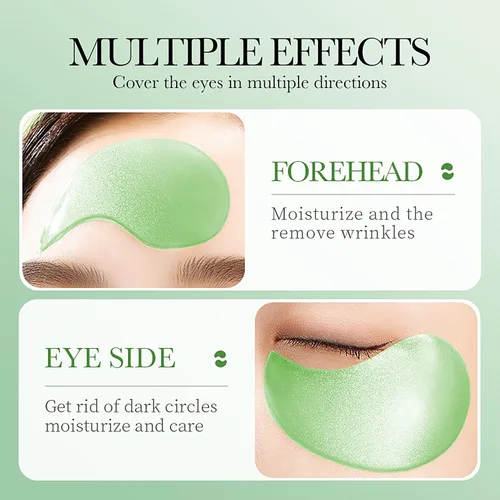 Miniatura 7 de AKARY Parches de aloe vera para ojeras, ojos hinchados y arrugas, 98% esencia de aloe y colágeno con infusión de colágeno, cuidado suavizante