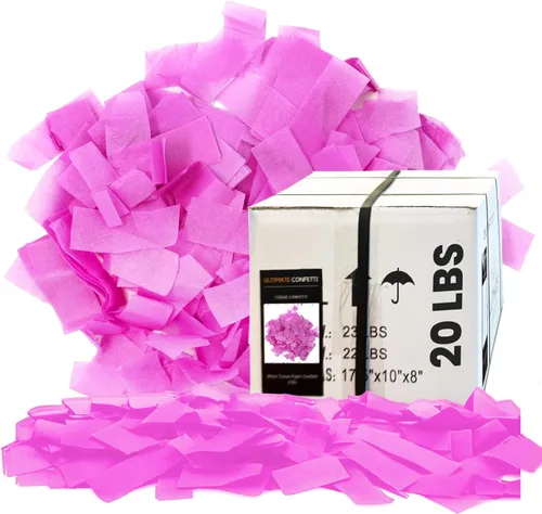 Miniatura 19 de Ultimate Confetti, Confeti Biodegradable Azul Bebé - Confeti de Papel de Seda Rectangular Revoloteante para Uso en Cañones y Lanzadores – Confeti