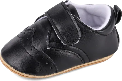 ESTAMICO - Tenis de piel sintética para bebés, niños y niñas, suela de goma antideslizante, para primeros pasos, zapatos para exteriores