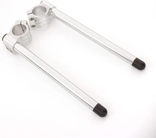 1.220 in motocicleta clip en manillar apto para tenedor tubo 1.220 in, 7/8" Street&Sport Bike Handlebar, 1.220 in Clip on barras CNC plata