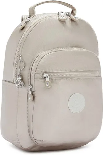 Miniatura 42 de Kipling Mochila pequeña Seoul para mujer, duradera, correas acolchadas para el hombro con funda para tableta, bolsa, Firma Emb, Mochila para tableta