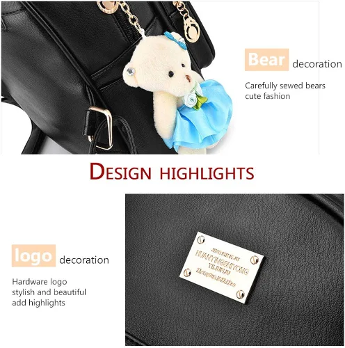Miniatura 5 de Mochila de cuero pequeña para mujer mochila de viaje casual para niñas S