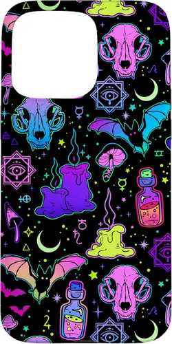 Miniatura 28 de Funda de brujería mágica para iPhone 16 con diseño gótico pastel de Halloween